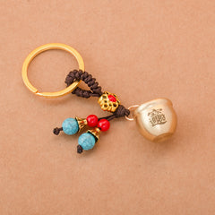 Chinese Style Fortune Jar Keychain Lucky Bag Pendant Gift