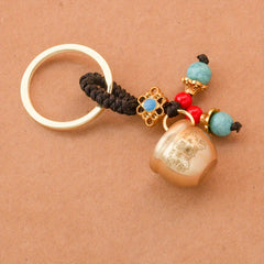 Chinese Style Fortune Jar Keychain Lucky Bag Pendant Gift