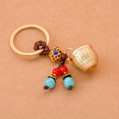 Chinese Style Fortune Jar Keychain Lucky Bag Pendant Gift