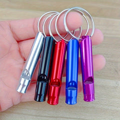 10pcs Colorful Emergency Whistle Keychain Aluminum for Outdoor Camping Hiking