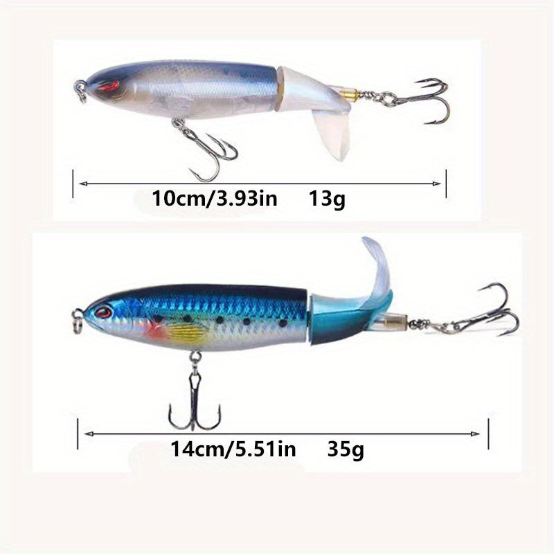 5pcs Topwater Popper Artificial Bait Fishing Tackle