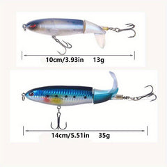 5pcs Topwater Popper Artificial Bait Fishing Tackle