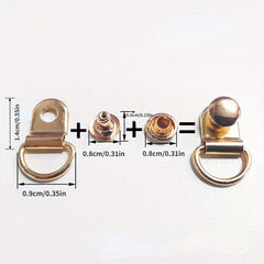 6 Sets Stainless Steel D Ring Buckles Bag Purse Strap Hooks Accessories