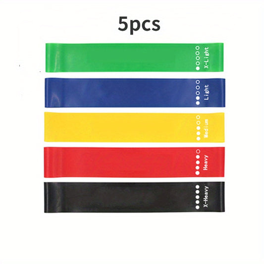 5pcs TPE Yoga Resistance Bands Fitness Stretching Tension Bands
