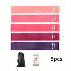 5pcs TPE Yoga Resistance Bands Fitness Stretching Tension Bands
