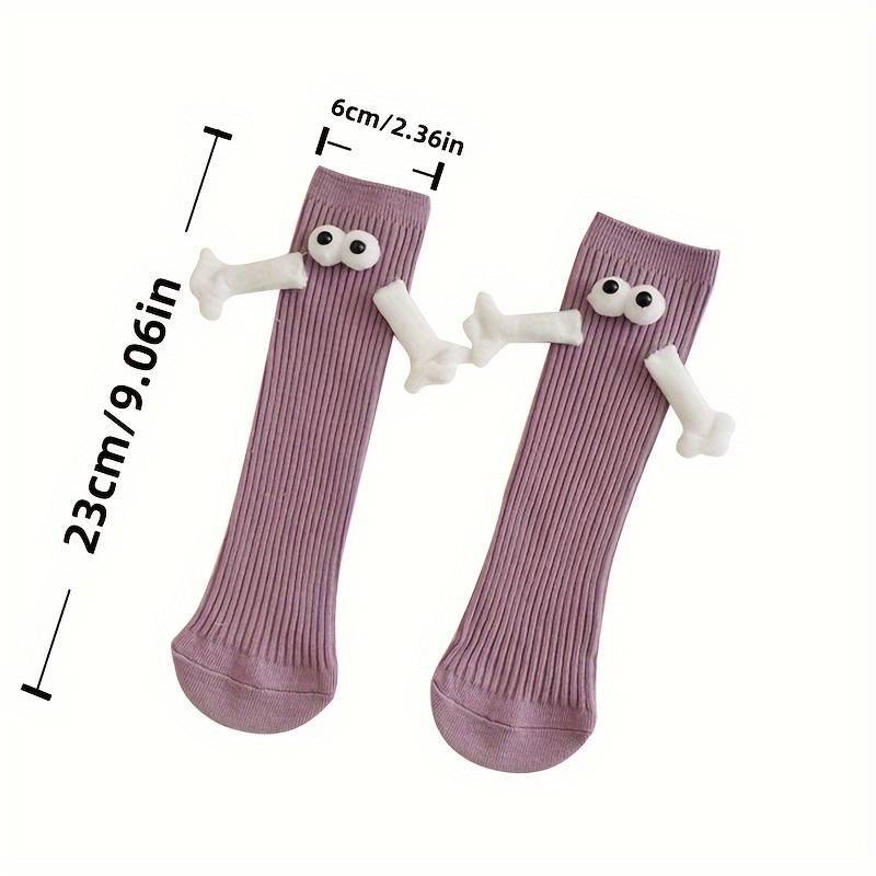 Girl's Unisex Magnetic Crew Socks Comfy Casual Winter & Autumn Random