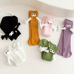 Girl's Unisex Magnetic Crew Socks Comfy Casual Winter & Autumn Random