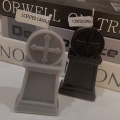 Cross Tombstone Shape Scented Candles for Outdoor Decor