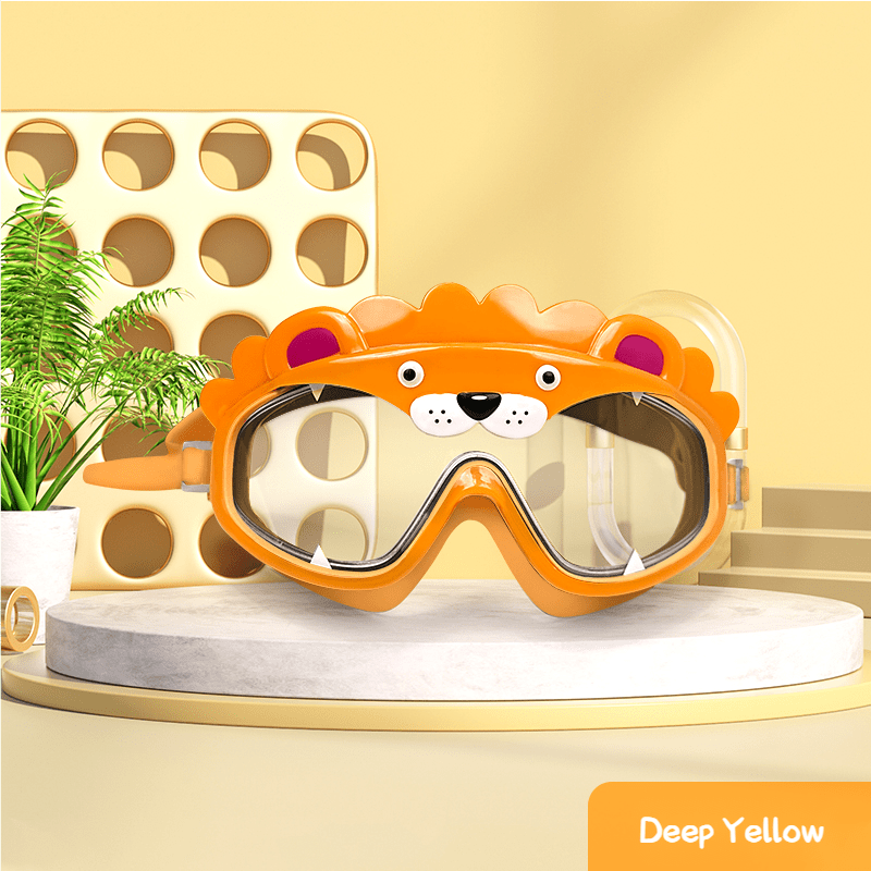 Cute Lion Anti Fog Swim Goggles for Kids 14+