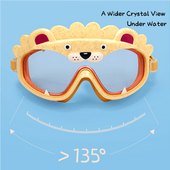 Cute Lion Anti Fog Swim Goggles for Kids 14+
