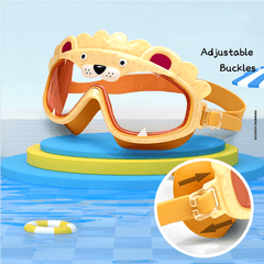 Cute Lion Anti Fog Swim Goggles for Kids 14+