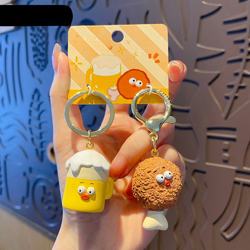Cute Panda Keychain Cartoon Doll Keyring Bag Pendant