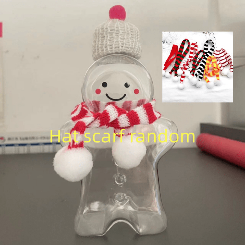 350ml Gingerbread Man Shaped Water Bottle Christmas Lightweight Drinking Cup