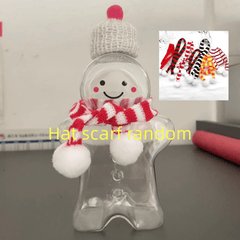 350ml Gingerbread Man Shaped Water Bottle Christmas Lightweight Drinking Cup
