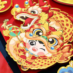 Chinese Dragon Year 3D Window Door Sticker Set