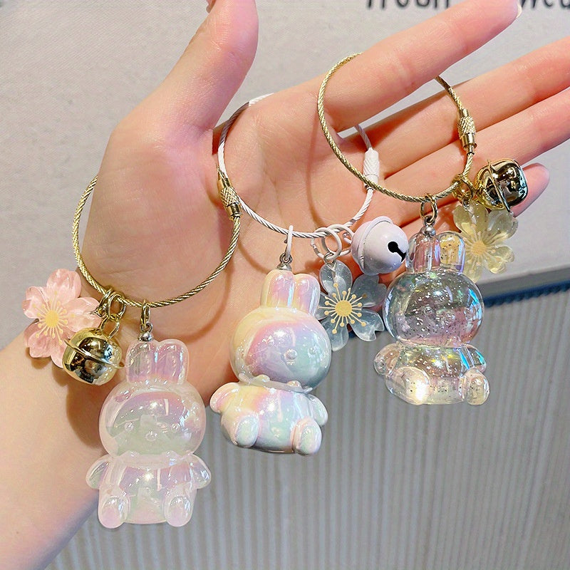 Rabbit Pendant Keychain for Car Keys Backpacks Wallets