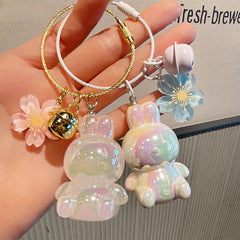 Rabbit Pendant Keychain for Car Keys Backpacks Wallets