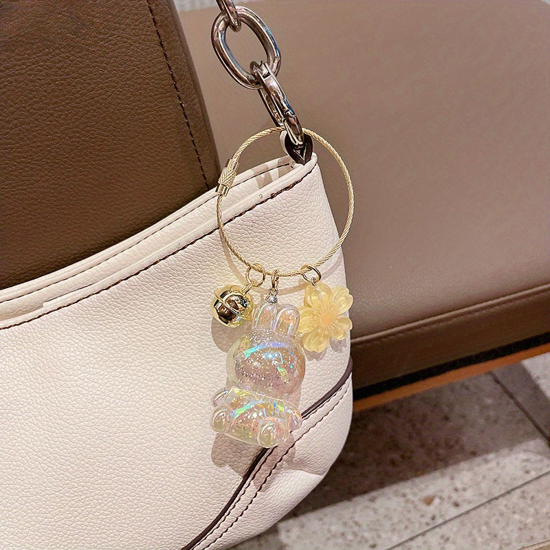Rabbit Pendant Keychain for Car Keys Backpacks Wallets
