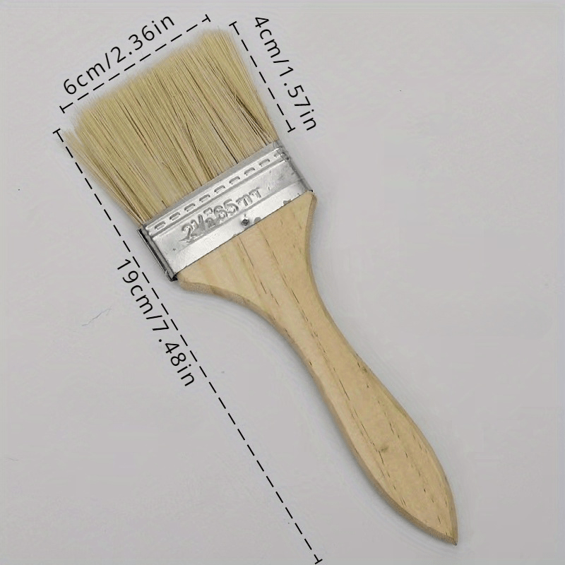 2pcs Wooden Handle BBQ Brush Paint Tool Set