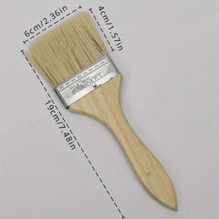 2pcs Wooden Handle BBQ Brush Paint Tool Set