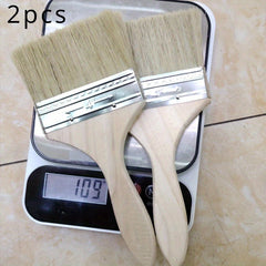 2pcs Wooden Handle BBQ Brush Paint Tool Set