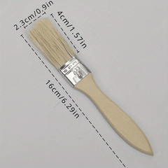 2pcs Wooden Handle BBQ Brush Paint Tool Set