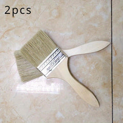 2pcs Wooden Handle BBQ Brush Paint Tool Set