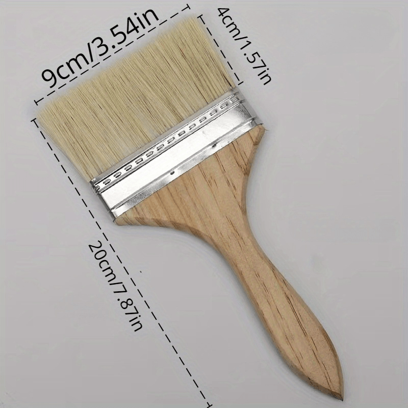 2pcs Wooden Handle BBQ Brush Paint Tool Set