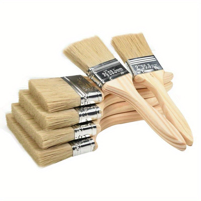2pcs Wooden Handle BBQ Brush Paint Tool Set