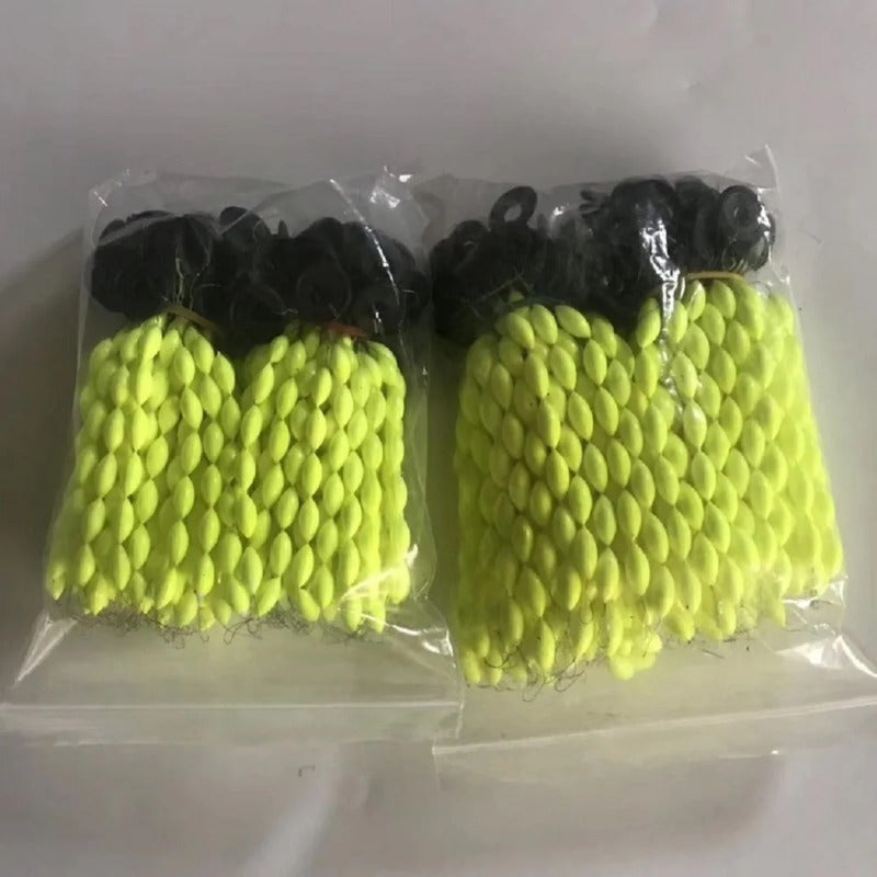 20pcs Fishing Float Set Foam Space Bean String Type Line Stopper Buoys Tackle