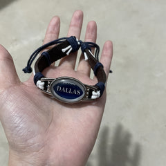 Football Team PU Leather Woven Bracelet