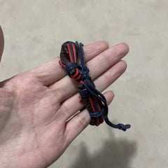 Football Team PU Leather Woven Bracelet