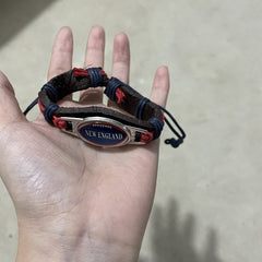 Football Team PU Leather Woven Bracelet