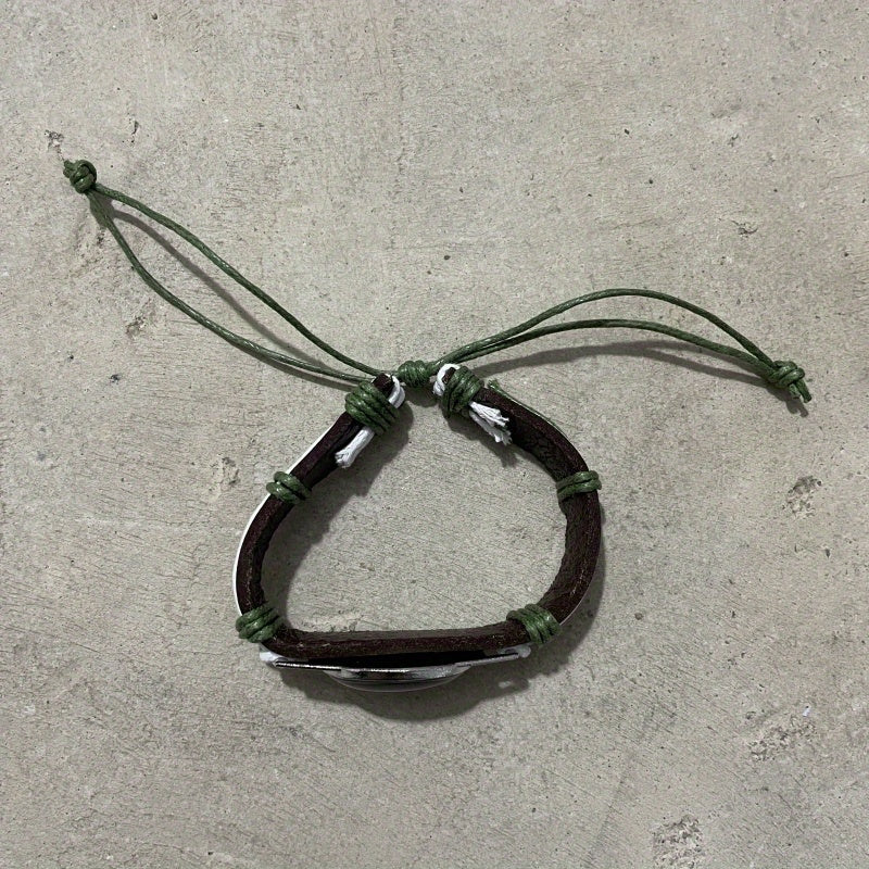 Football Team PU Leather Woven Bracelet