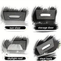 PU Leather Car Tissue Box w/ Diamond Decor Hanging Car Draw Paper Box