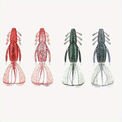 4pcs Dual Soft Lure Bionic Fishing Artificial Shrimp Fishing Tackle