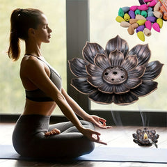 Scenser & 10 Tower Shaped Incense Burner Holder with Incenses
