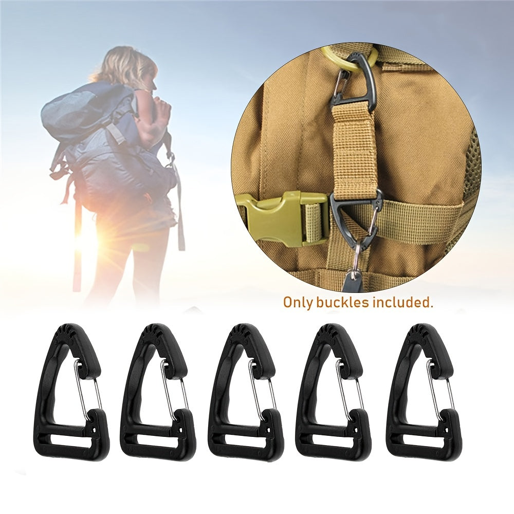 3pcs Webbing Belt Hanging Buckle Triangle Hook For Outdoor Camping Hiking