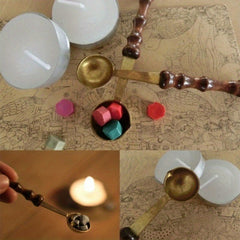 Vintage Lacquer Spoon for Heated Wax Particles