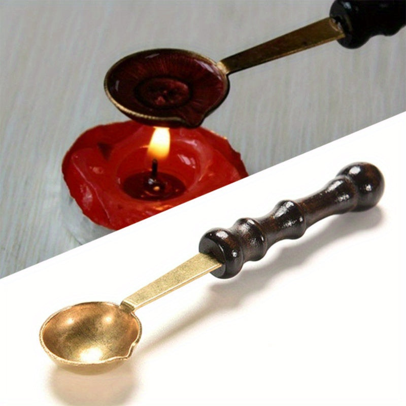 Vintage Lacquer Spoon for Heated Wax Particles
