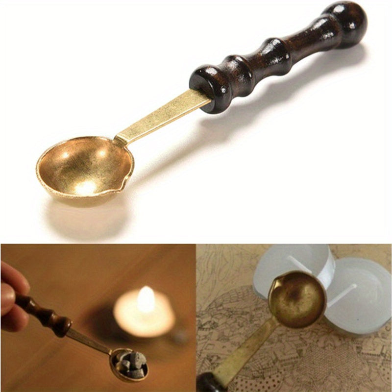 Vintage Lacquer Spoon for Heated Wax Particles