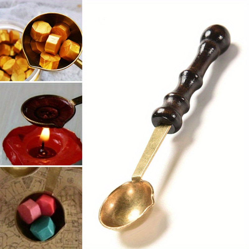 Vintage Lacquer Spoon for Heated Wax Particles