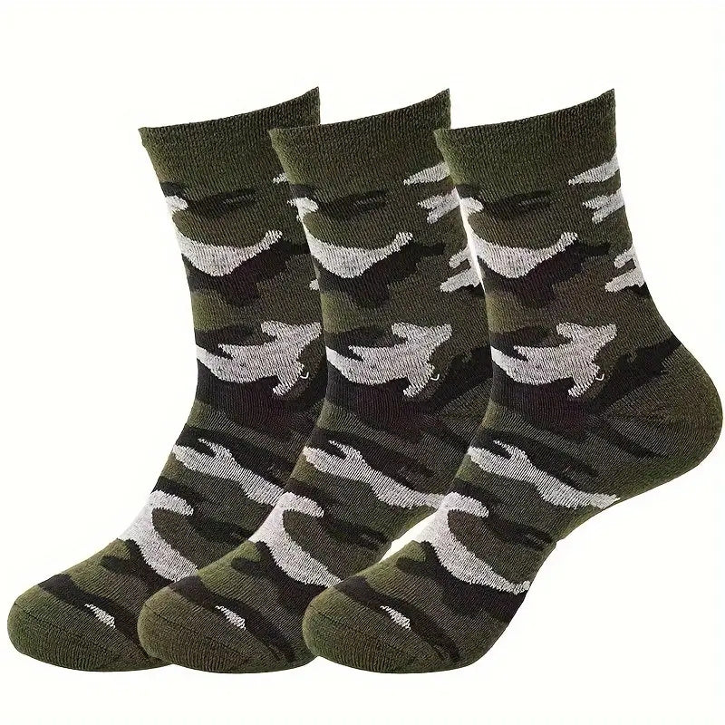 Men's Camouflage Crew Socks Outdoor Comfortable Sports Socks