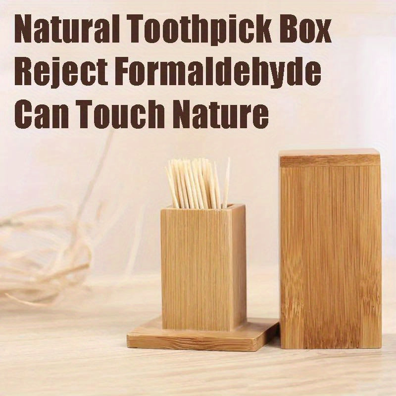 Wooden Toothpick Holder Table Decoration Storage Box Kitchen Organizer