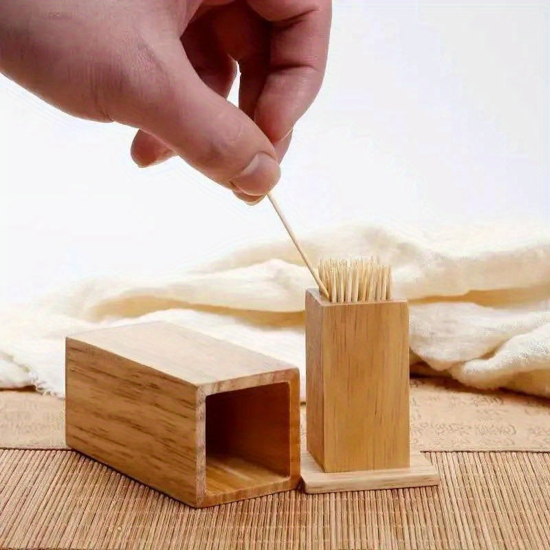 Wooden Toothpick Holder Table Decoration Storage Box Kitchen Organizer