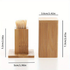Wooden Toothpick Holder Table Decoration Storage Box Kitchen Organizer
