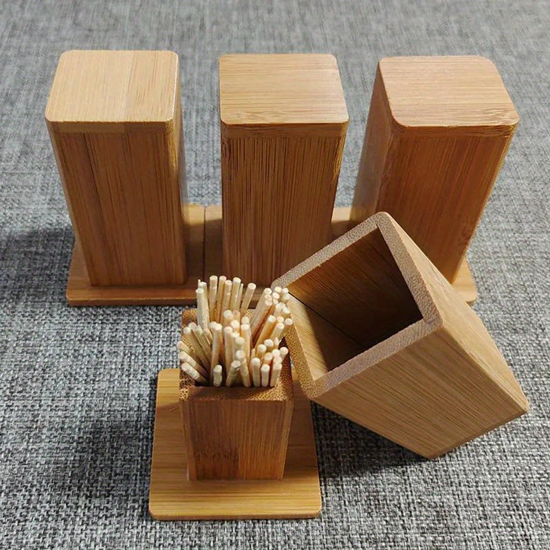 Wooden Toothpick Holder Table Decoration Storage Box Kitchen Organizer