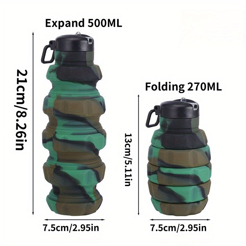 500ml Telescopic Silicone Water Cup Portable Travel Outdoor Sport Bottle