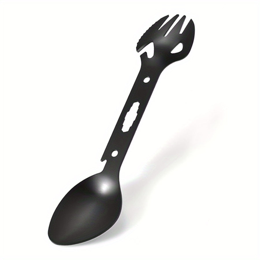 Outdoor Picnic Camping Tool Stainless Steel Tableware Fork Spoon Wrench