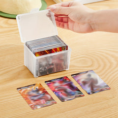 2pcs Transparent Desktop Storage Box with Cover for Small Object Classification